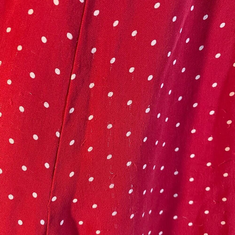 Lauren Ralph Lauren Red White Pock Dot Dress Pants Size Large - Picture 8 of 9